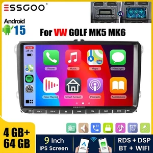 9" ChatGpt AI Car Stereo For VW Jetta Passat CC Android15 Carplay Radio 64G BT - Picture 1 of 14