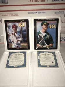 MARK McGWIRE BRADFORD EXCHANGE 1987 AL ROY 49 A343 & LEGENDARY 61 A261 PLATES - Picture 1 of 10