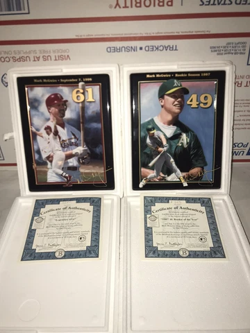 MARK McGWIRE BRADFORD EXCHANGE 1987 AL ROY 49 A343 & LEGENDARY 61 A261 PLATES Cover