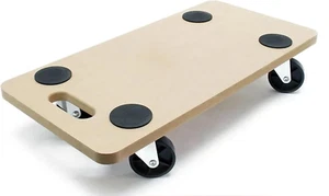 Carro con plataforma de 4 ruedas 200 kg carro con rodillos de transporte de muebles tablero de MDF - Imagen 1 de 8