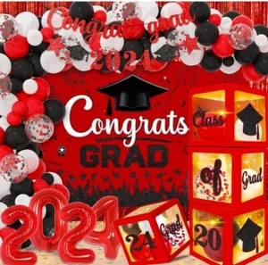 2024 Graduation Party Decorations, 110pcs Graduation Party Supplies Include LED - Picture 1 of 4