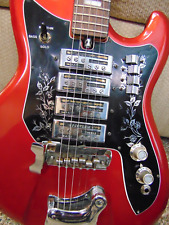 1960's Teisco  ET440 With 4 Pickup Solid Body Electric Guitar Red Made in Japan  for sale