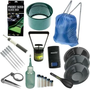 Set kit panoramico oro 22 pz padelle oro nero mini scatola chiusa tascabile e altro - Foto 1 di 3
