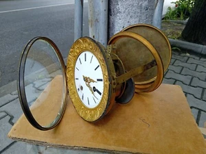 Seltenes antikes großes Uhrwerk Set für französische Kartellart Wand/Tisch Bronze Uhr 19c - Bild 1 von 11