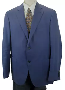 CANALI KEI MEN'S NAVY BLUE NAILHEAD 100% WOOL BLAZER SPORT COAT SIZE 46 VGC! - Picture 1 of 7