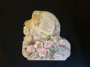 Vintage Art Deco Floral Easter Card for Sweetheart c. 1920s Rust Craft - Picture 1 of 3