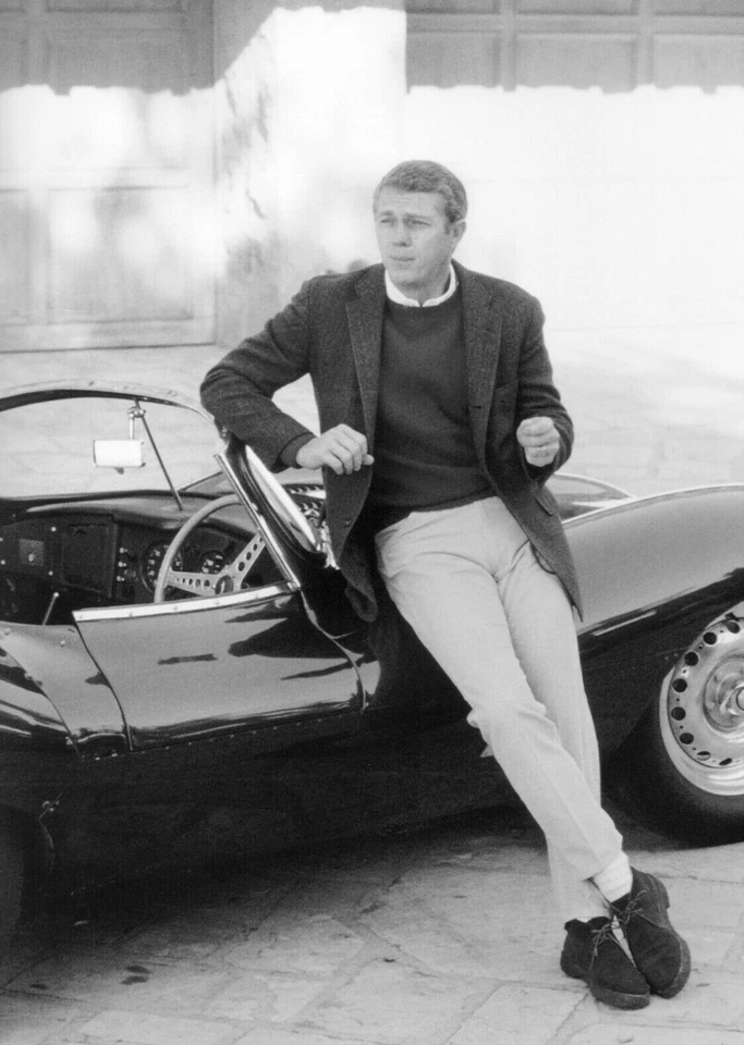 Steve McQueen Driving JAGUAR XK SS en Lote de Película Rata Verde FOTO de 8" x 10" Foto 1 de 1