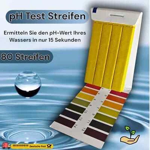 80 Streifen pH-Wert Teststreifen, Indikator, Testpapier, Lackmuspapier Wasser - Bild 1 von 5