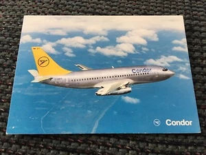 Condor Airline Europa-Jet B737-230 Aircraft Airplane Airline Issued Postcard - Imagen 1 de 1