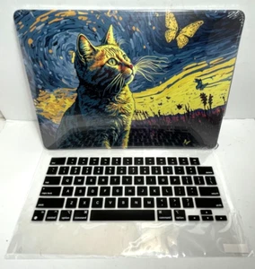 MEEgoodo for MacBook Air 13.6" hard shell case +Key Board cover Cat & Butterfly - Picture 1 of 7