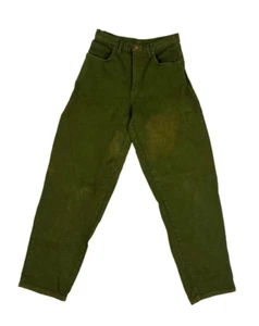 Vintage 90’s Cross Colours Hip Hop Baggy Denim Olive Green Jeans 30X33 - Picture 1 of 11