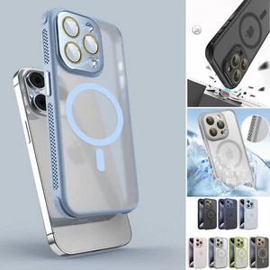 Magnetische durchscheinende stoßfeste Linse Film Hülle für iPhone 16 Pro Max 15 14 13 12 - Bild 1 von 18