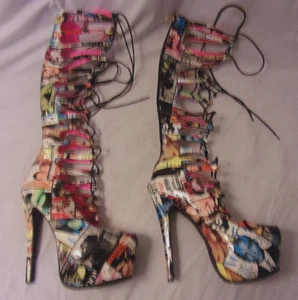 Privileged Vogue kniehohe Schnürstiefel Größe 10 Reißverschluss hinten sehr guter Zustand - Bild 1 von 7