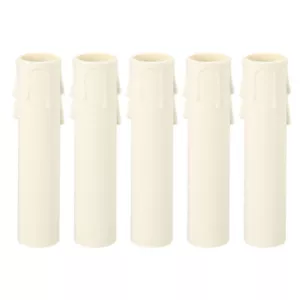 5Pcs 4" Tall Candle Socket Cover Candelabra Base for E12/E14 Chandelier White - Picture 1 of 6