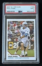 PAUL RABIL ROOKIE 2007 Sports Illustrated SI for Kids #184 Lacrosse PSA 9 MINT