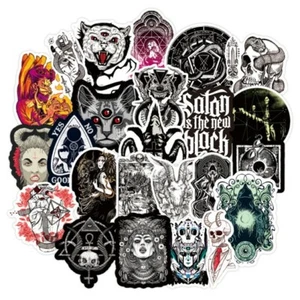 20 Stück Dämonische Aufkleber Teufel Hexerei Pentagramm Gothic Dark Sticker Vinyl - Bild 1 von 1