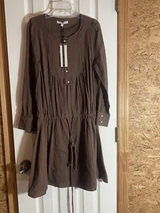 Schokoladenbraune Tunika Kleid Größe Small Neu mit Etikett - Bild 1 von 2