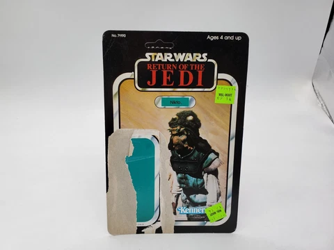 1983 Kenner Star Wars Return of the Jedi Nikto 77 Card back Unpunched ROTJ Cover