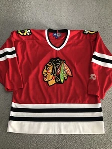 Vintage Chicago Blackhawks Trikot Herren Starter rot genähte Nähte NHL Hockey - Bild 1 von 23