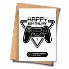 Birthday Card For Gamers Funny Nerdy Cards Video Game Players Gaming - All Ages