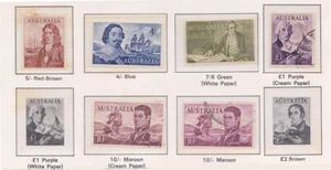 (F280-79) 1963 Australia part set of 6stamps Navigators 5/- to 1pound (CD) - Foto 1 di 1