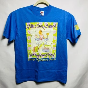 T-shirt vintage con logo (festa margherita gialla) taglia M marca incudine blu - Foto 1 di 6