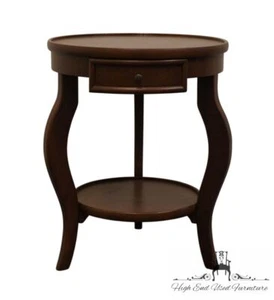 KATHY IRELAND Contemporary Modern 20" Round Accent End Table with Antiqued Cr... - Picture 1 of 10