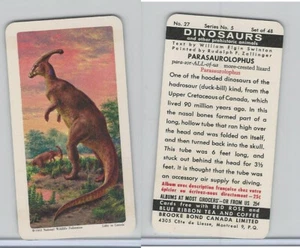 FC34-6 Brook Bond, Dinosaurios, 1963, #27 Parasaurolophus - Imagen 1 de 1
