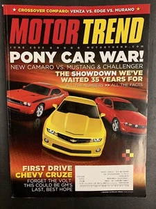 MOTOR TREND MAGAZINE June/2009 - Pony Car Modern muscle Car Wars Mustang Camaro - Imagen 1 de 3