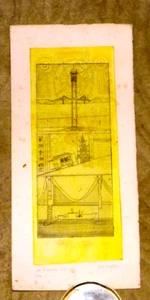HERMOSO ESTAMPADO UC BERKELEY CAMPANILE GOLDEN GATE BRIDGE CHINA TOWN POR HAYDEN 1967 - Imagen 1 de 8