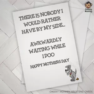 Funny CARD from the dog DOGGIE LOVER MOTHERS DAY for dog parent fur baby furbaby - Picture 1 of 2