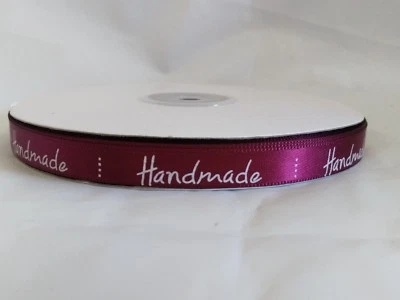 Fita de cetim impressa 2 jardas 3/8" (10mm) - Feita à mão, feliz aniversário - Imagem 1 de 2