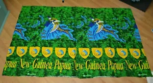 Papúa Nueva Guinea 61 X 39 Hoja de Tela Estampada Pájaro del Paraíso Bonita Casa de Objetivo - Imagen 1 de 3