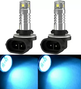 LED 20W 881 H27 Icy Blue 8000K Two Bulbs Fog Light Replacement Upgrade Show Lamp - Picture 1 of 12