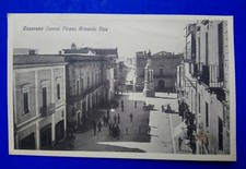 ???? CARTOLINA 1946 CASARANO PIAZZA ARMANDO DIAZ ANIMATA CAFFÈ CARRETTO LECCE ????