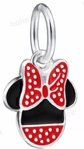 Minnie Mouse Red Bow-knot Dangle Charm - Picture 1 of 3