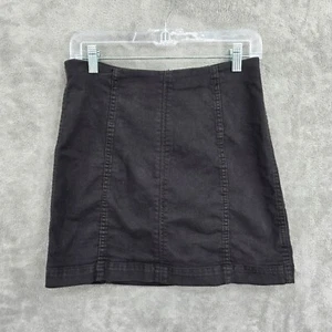 Falda elástica vaquera Free People moderna para mujer 10 lavada descolorida negra mini gótica - Imagen 1 de 10