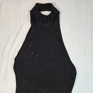 Fashion Nova Dress Womens XL Black Full Length Sleeveless Open Back Pencil Dress - Picture 1 of 8