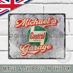 Placa de letrero de estaño de metal personalizada Estilo retro vintage con su nombre / garaje Cas - Imagen 1 de 2