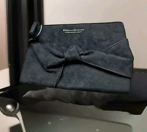 Donna Karan Bag Cashmere Mist Tote hand soft bag Cosmetic Travel Purse VELVETY - Picture 1 of 9