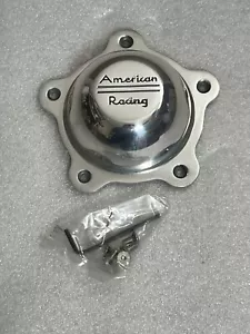 (1) American Racing Torq Thrust Polished Center Cap 3505293, 5 screws / 1 wrench - Picture 1 of 9