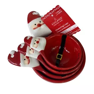 Set 4 misurini natalizi in ceramica nido Babbo Natale CORSIA MENTA PIPERITA ASHLAND - Foto 1 di 8