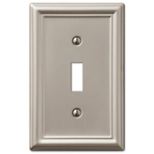 Chelsea Brushed Satin Nickel Switch Plate Wall Plate Covers Light Switch Outlet