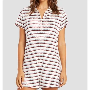 Volcom Women's Coco HO Romper Striped Brown White Size XS $104 - Picture 1 of 10