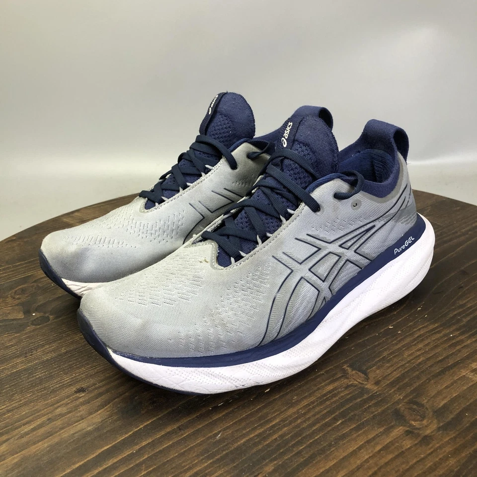Asics Gel Nimbus 25 Shoes Mens Size 8.5 Gray Navy Running Road Sneakers 1011B54 - Image 1 of 4