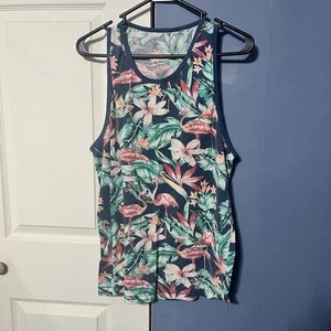 Aeropostale Flamingo & Floral Print Tank Top (M - Medium) - Picture 1 of 1