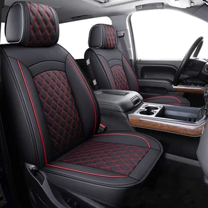 Car Seat Covers Full Set Waterproof PU Leather Front Rear Cushion Pad for Toyota - Picture 1 of 14
