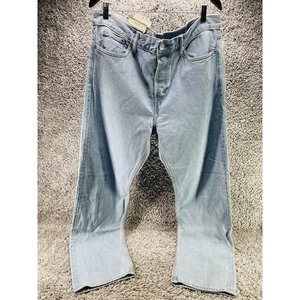 Mens H&M Relaxed Thigh To Bottom Straight Leg Button Fly Jeans Size 36x32 New - Picture 1 of 10