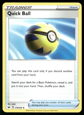 2020 Sword & Shield Quick Ball Uncommon #179 - Image 1 of 2
