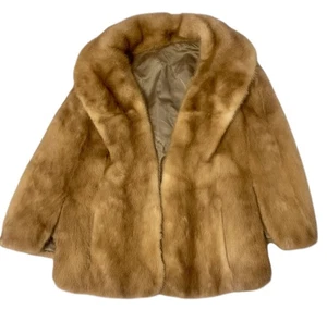 Nerz Pelz Stola Vintage blond braun Taschen elegant Cape Hochzeit Abschlussball Halstuch *LESEN - Bild 1 von 22